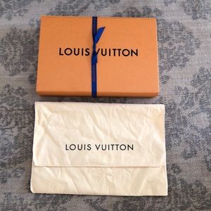 Authentic Louis Vuitton Box, Dust Bag & Ribbon Set
